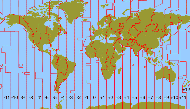 World Time Zone Globe 2(C). Map Location And Time Zones